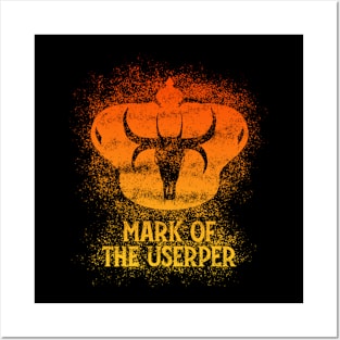 Mark of the Usurper (flaming pattern W/Text) Posters and Art